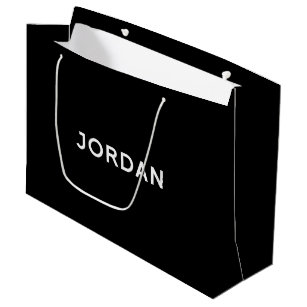 Jordanie : Un élégant sac cadeau en noir et blanc