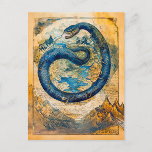 Jörmungandr le serpent du Midgard sur la carte du