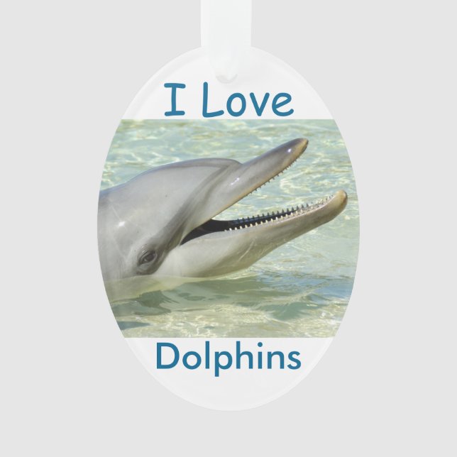 "J'ornement de Noël aime dauphins" (devant)