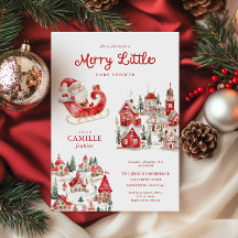 Jory Little Christmas Baby shower Invitation