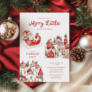 Jory Little Christmas Baby shower Invitation