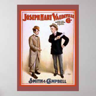 Joseph Hart Vaudeville Co Poster Théâtre
