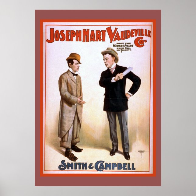 Joseph Hart Vaudeville Co Poster Théâtre (Devant)