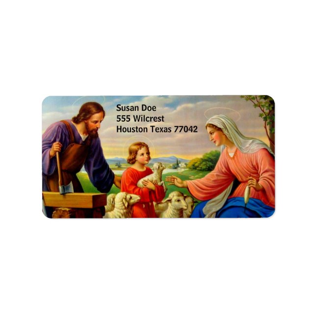Joseph, Jésus et Marie Étiquette (Devant)