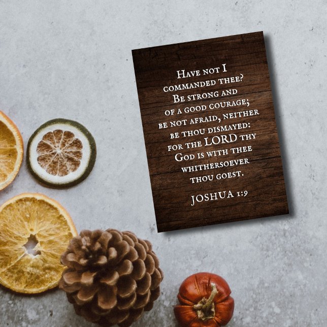 Joshua 1:9 Inspiration Bible Verse Card (Créateur téléchargé)