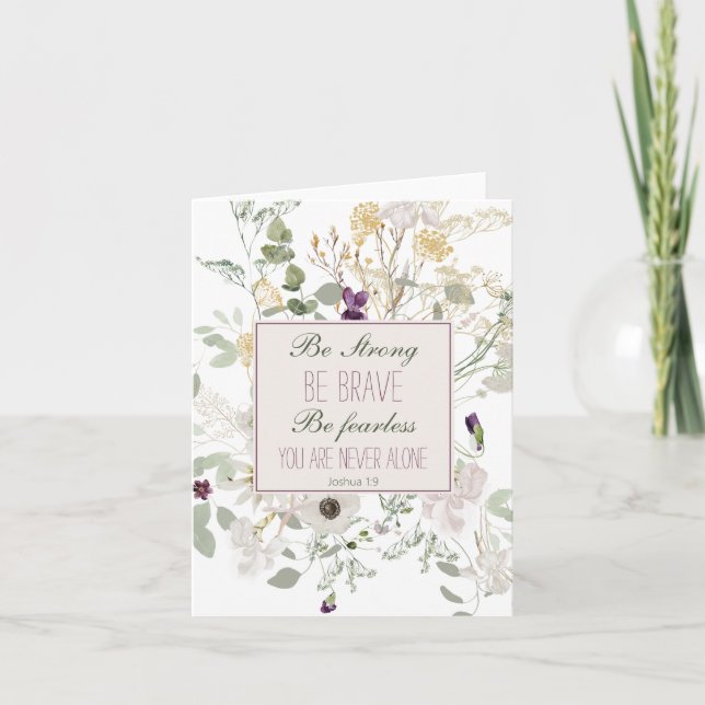 Joshua 1:9 Soyez Fleur sauvage (Devant)