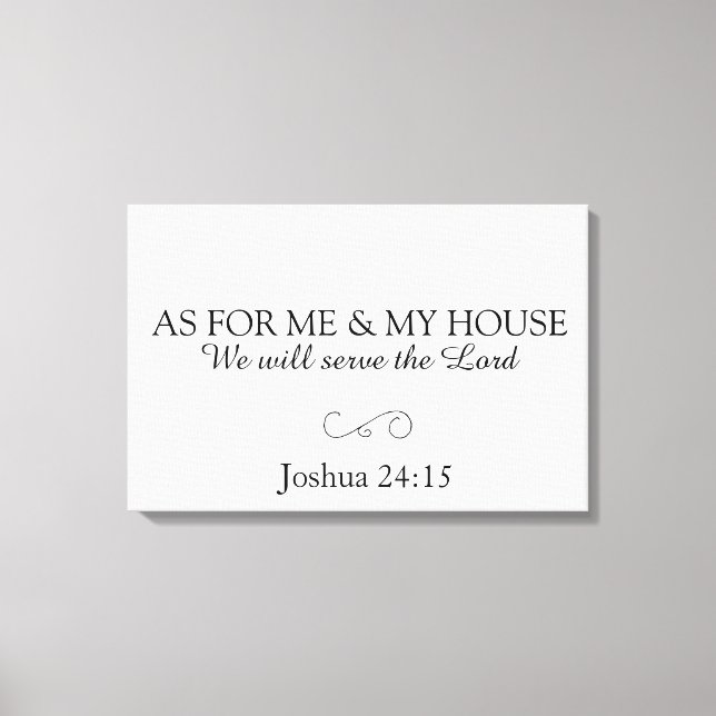 Joshua 24:15 toile de verset bible (Recto)