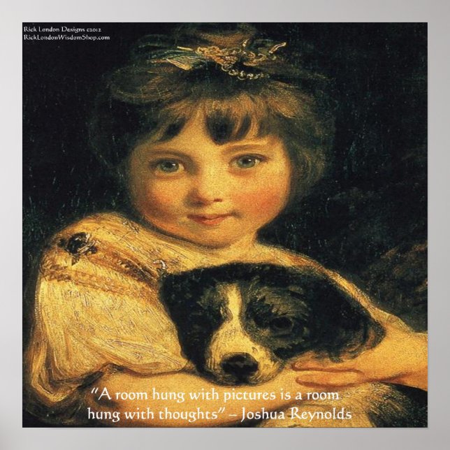 Joshua Reynolds Miss Bowles Poster With Art Quote (Devant)