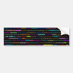 Joshua Text Design I Bumper Sticker