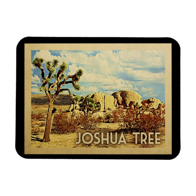 Joshua Tree Magnet California Vintage voyage (Horizontal)