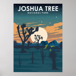 Joshua Tree National Park Vintage Travel Poster