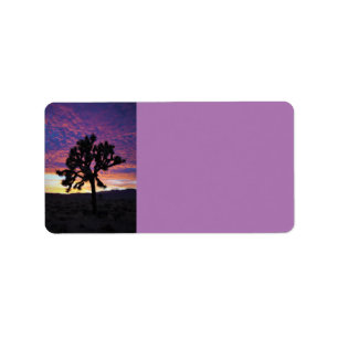 Joshua Tree Sunset Retourner l'adresse Étiquettes