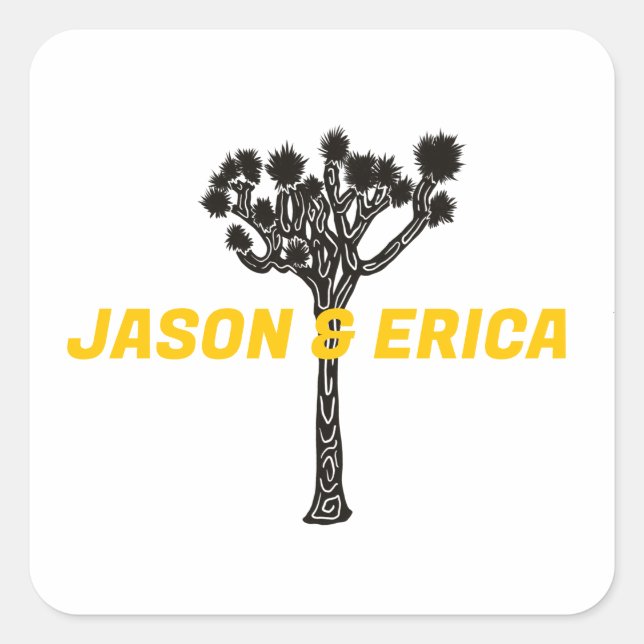 Joshua Tree Wedding Custom Sticker (Devant)