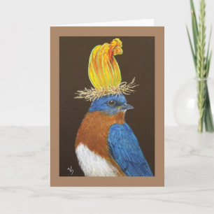 Josiah, la carte de voeux pour oiseaux bleus