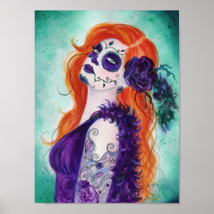 Joslyn Day of the dead poster print Par Renee
