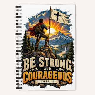JOSUÉ 1:9 Soyez Forts Et Courageux Cahier