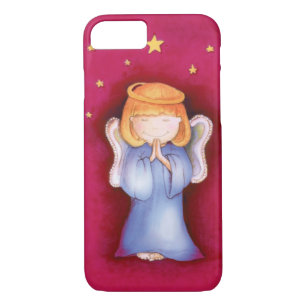 Jote ange fille rouge rose coque iphone
