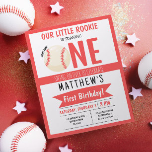 Jote Baseball Ruban Budget 1er anniversaire Invite