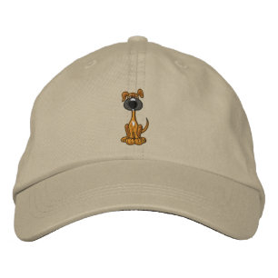 Jote Brown Chien Chien Brodé Casquette