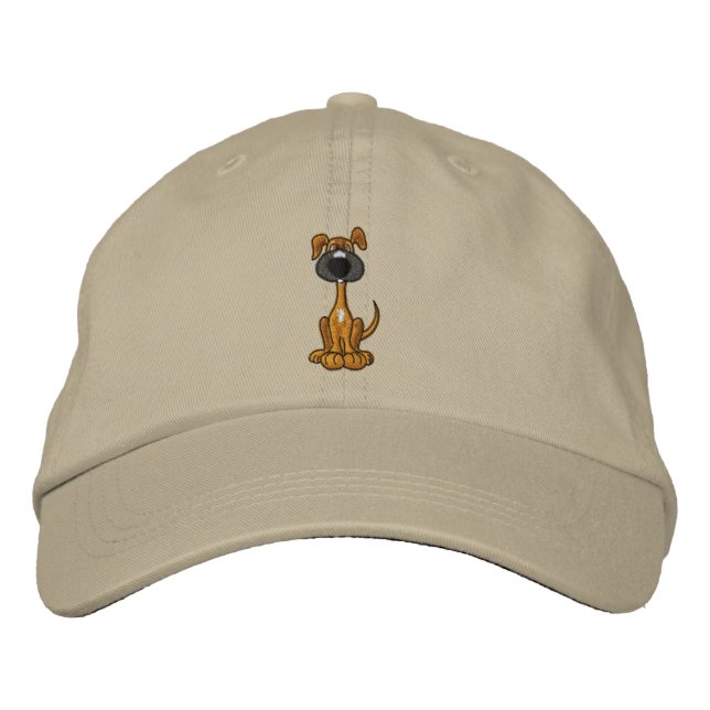 Jote Brown Chien Chien Brodé Casquette (Devant)