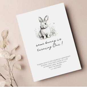 Jote Bunny Pâques Invitation Anniversaire