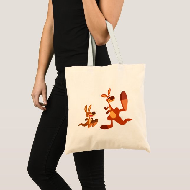 Jote Cartoon Papa Kangaroo Et Joey Sac fourre-tout (Devant (produit))