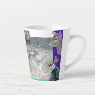 Jote cerf avec Peacock Design Latte Mug