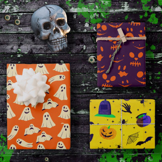Jote Éffrayante feuille papier d'Halloween trio