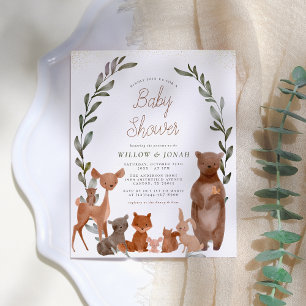 Jote Forest Friends & Greenery Baby shower budgéta