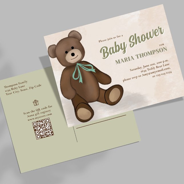 Jote Genre Neutre Bébé Douche Invitations (Baby Shower Custom Invitation Postcard)