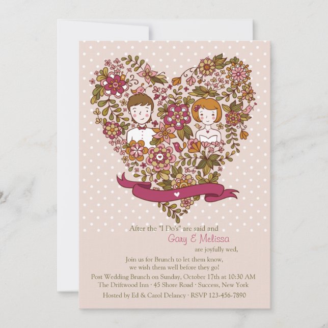 Jote Newlyweds Post Mariage Brunch Invitation (Devant)