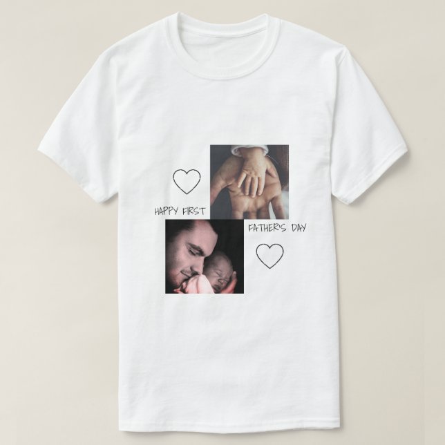 Jote Première Fête des pères 2 photo T-shirt (Design devant)
