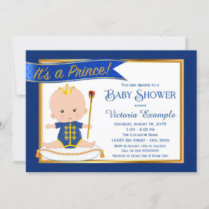 Jote Prince Baby Shower Invitations