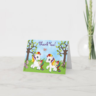 Jote Rainbow Ponies Horse Merci Cartes