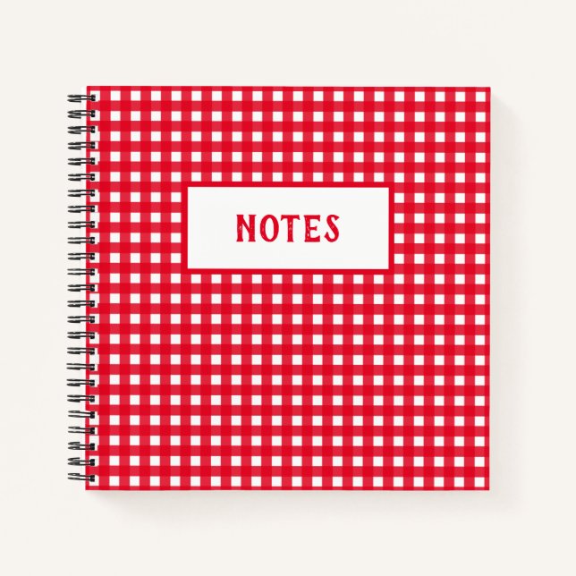 Jote Rouge & Blanc Plaid Carnet quotidien (Devant)