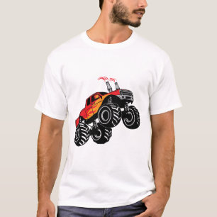 Jote Rouge Noir Nom Monster Truck T-Shirt