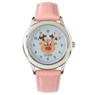 Jote Rouge Reindeer Noisé Enfants Montre Personnal