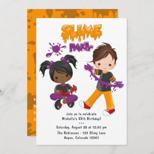 Jote Slime Party Invitation d'anniversaire