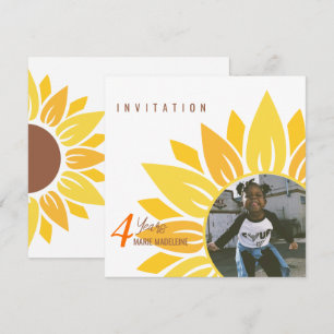 Jote Sunflower Enfants Invitation Anniversaire