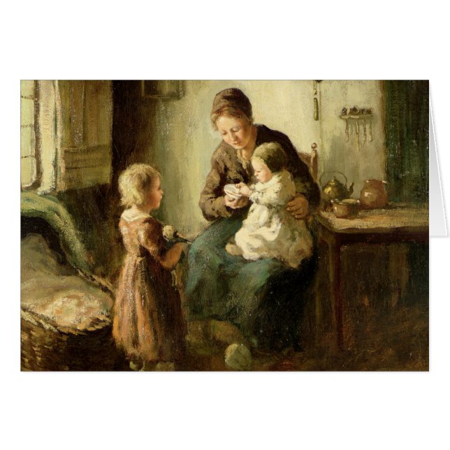 Jouant avec le bébé, 19ème siècle (Devant horizontal)