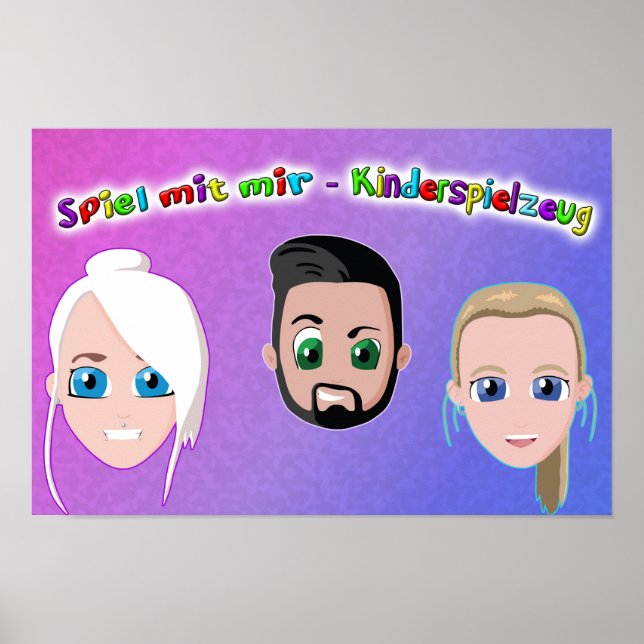 Joue avec moi des affiches de jouets pour enfants (Devant)