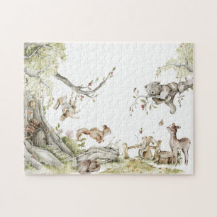 Jouer aquarelle Forêt Animaux Puzzle