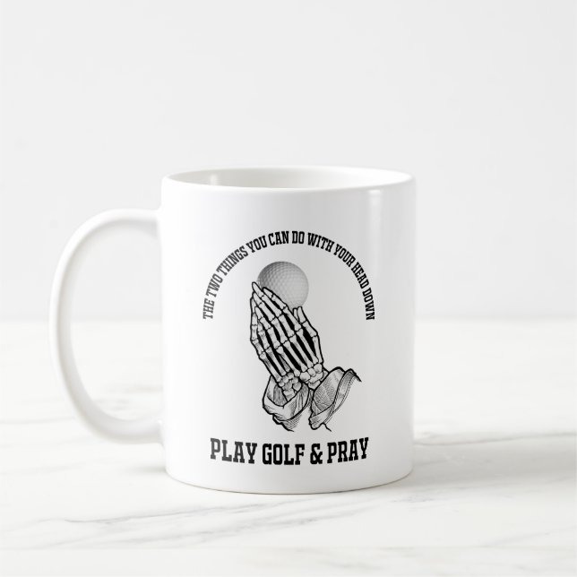 Jouer Au Golf Et Pray Mug (Gauche)