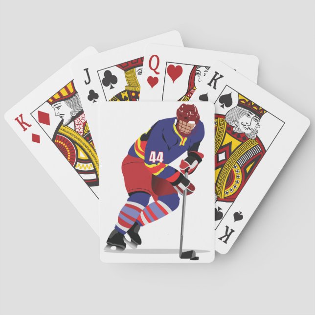 Jouer aux cartes de jeu de hockey sur glace (dos)