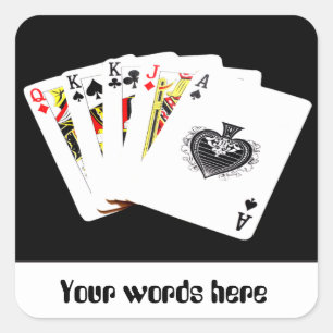 Jouer aux cartes jeu personnalisable autocollant