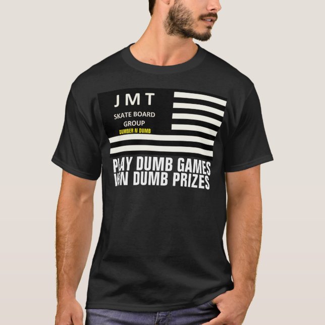 JOUER AUX JEUX IDIOTS T-Shirt Noir de Base (Devant)