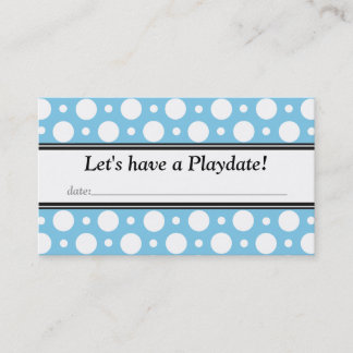 Jouer avec Date Blue Pois Cartes de visite