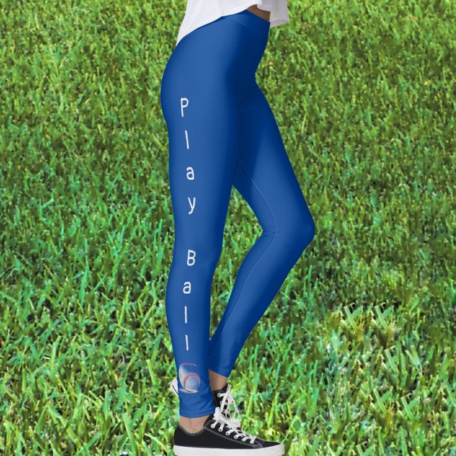 Jouer Ball Baseball Sporty Leggings Bleus (Créateur téléchargé)