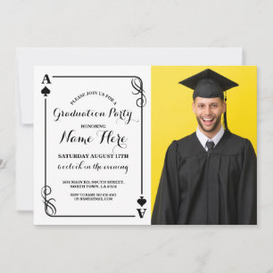 Jouer Carte Ace of Spades Vegas Graduation Photo