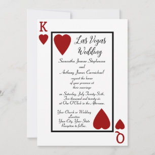 Jouer Carte King/Queen Mariage Invitations